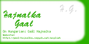 hajnalka gaal business card